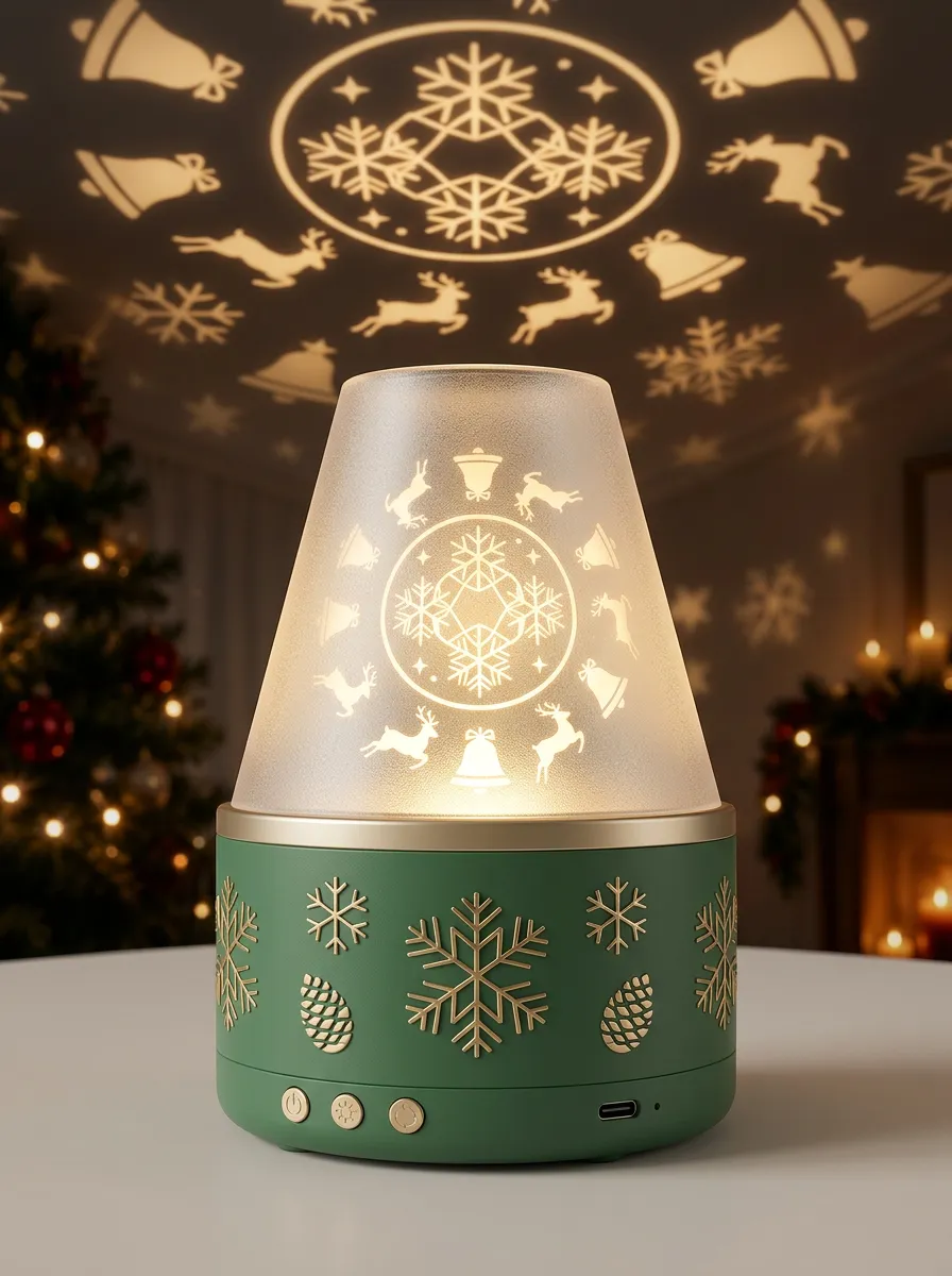 Ambient Snowflake Reindeer Projection Christmas Projection Night Light