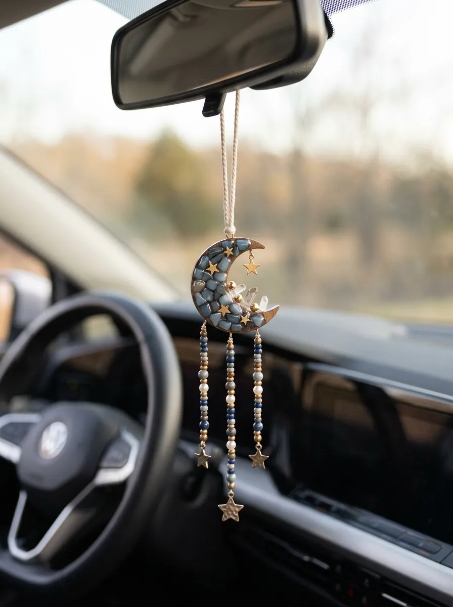 Refined Pattern Rearview Mirror Hanging Ornament