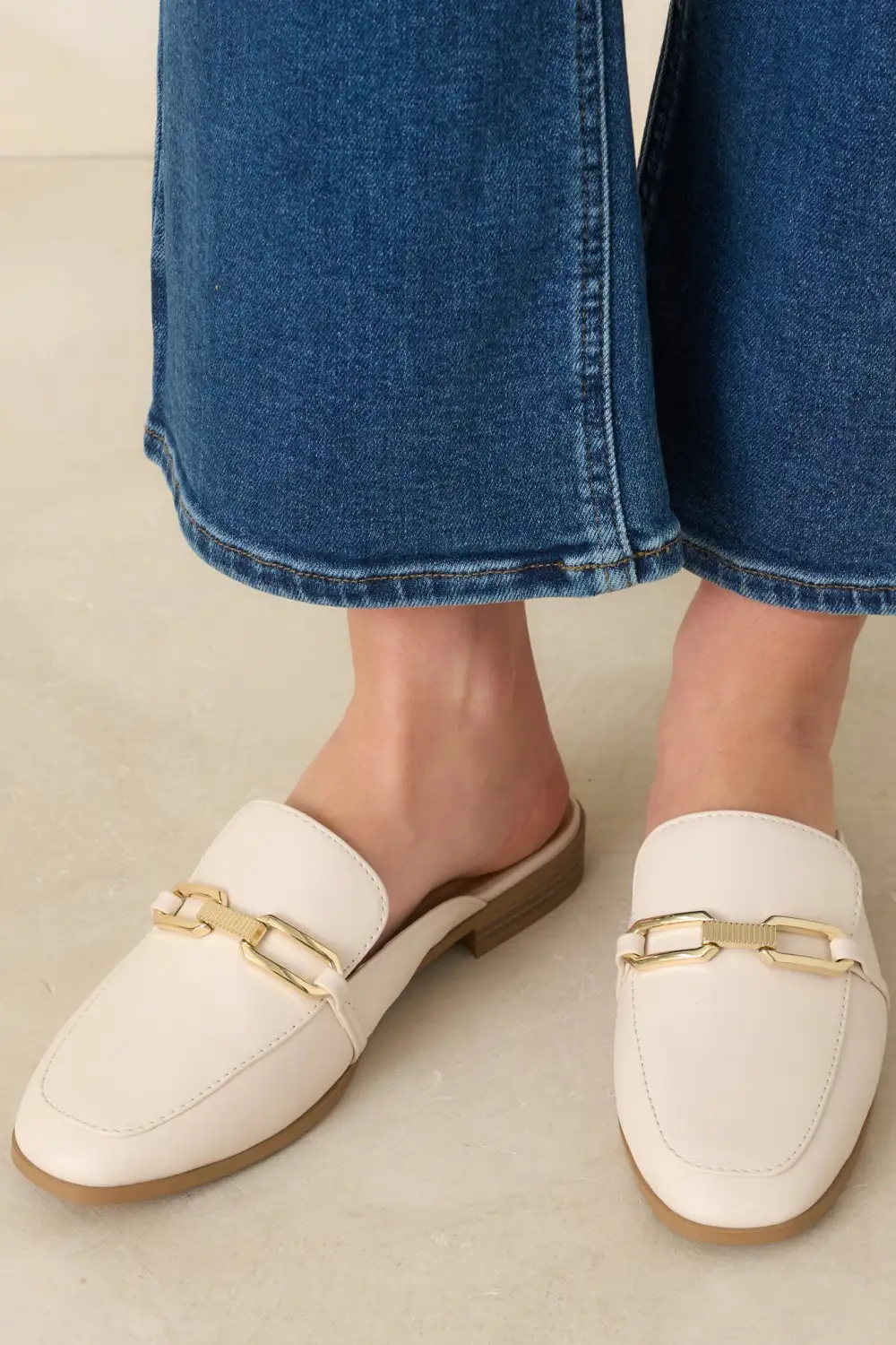 White Closed-Toe Sandals