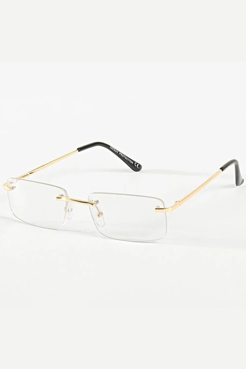 Rimless Rectangle Lens Sunglasses