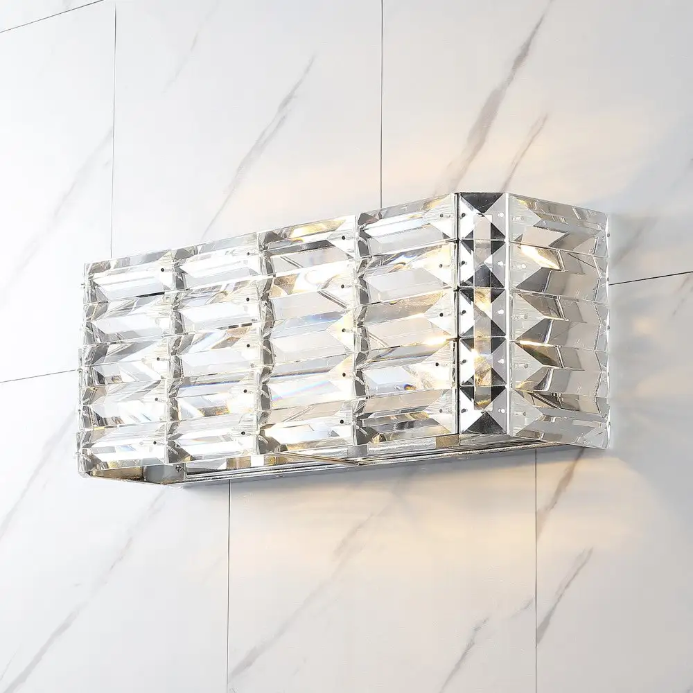 Dual-Light Iron/crystal Glam Modern LED Vanity Light