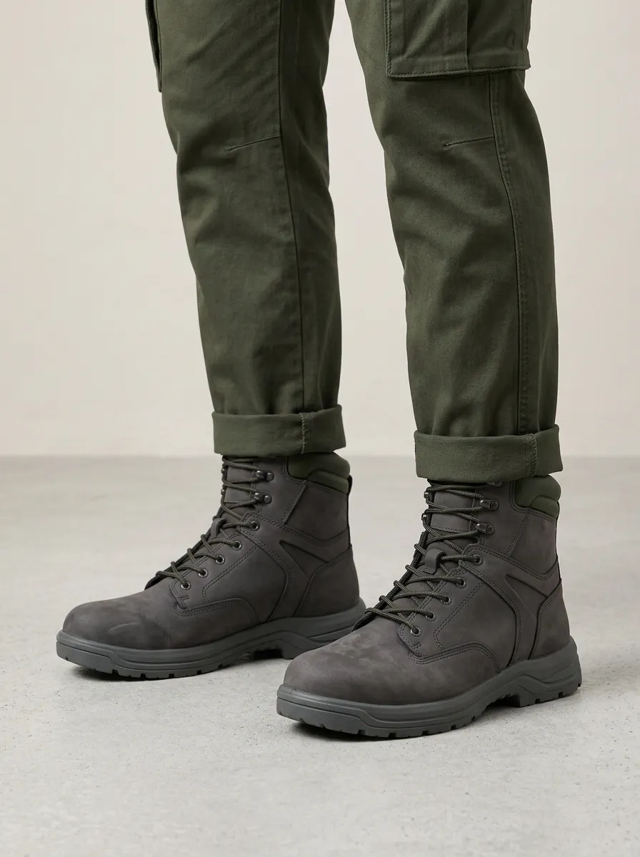 Unisex Contemporary Outdoor Tactical Print Work Boots