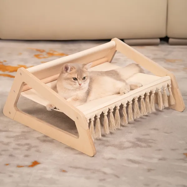 Boho Macrame Cat Bed