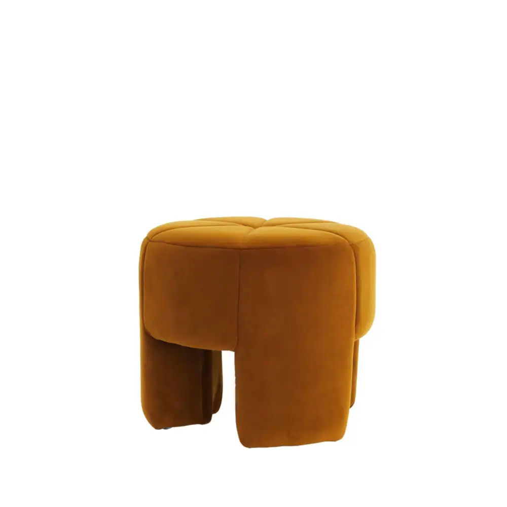 Refined Velvet Pouf