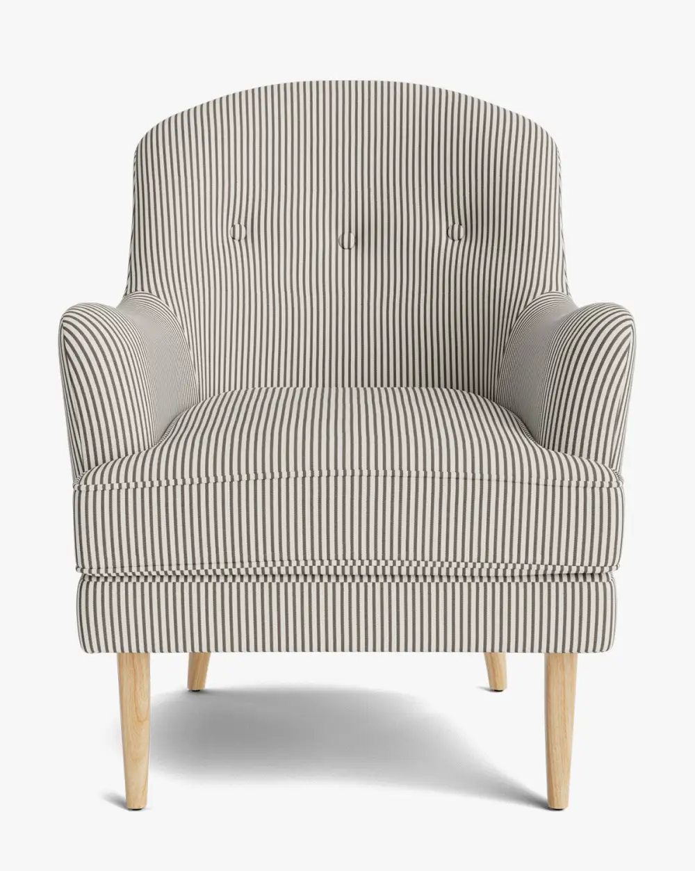 Tufted Wood Lounge Chair