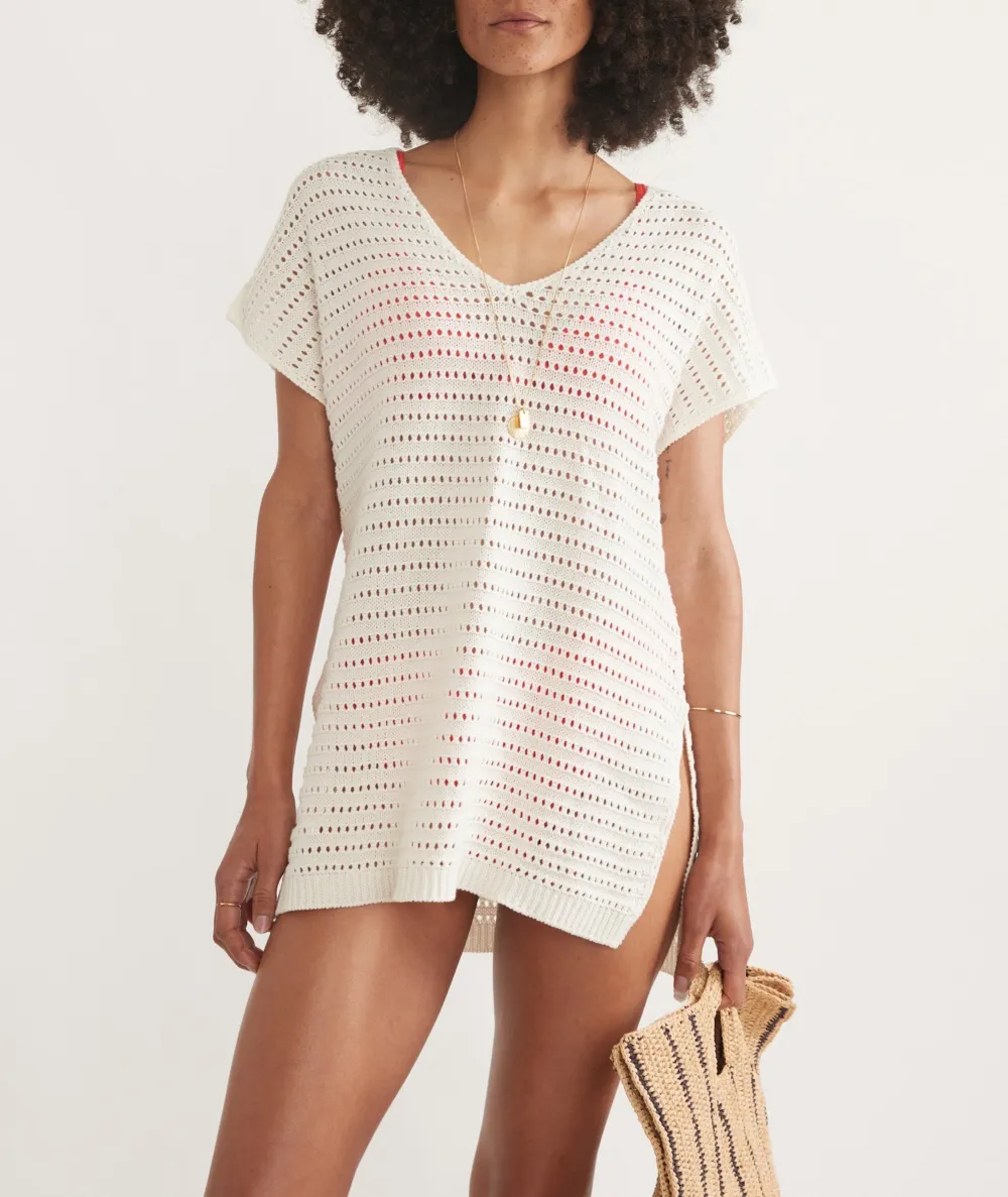 Knit Openwork Beach Cover-Up