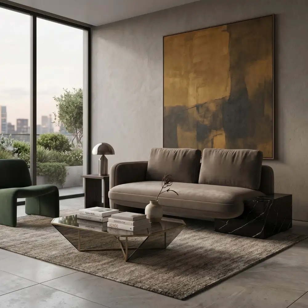 Relaxed Velvet Loveseat