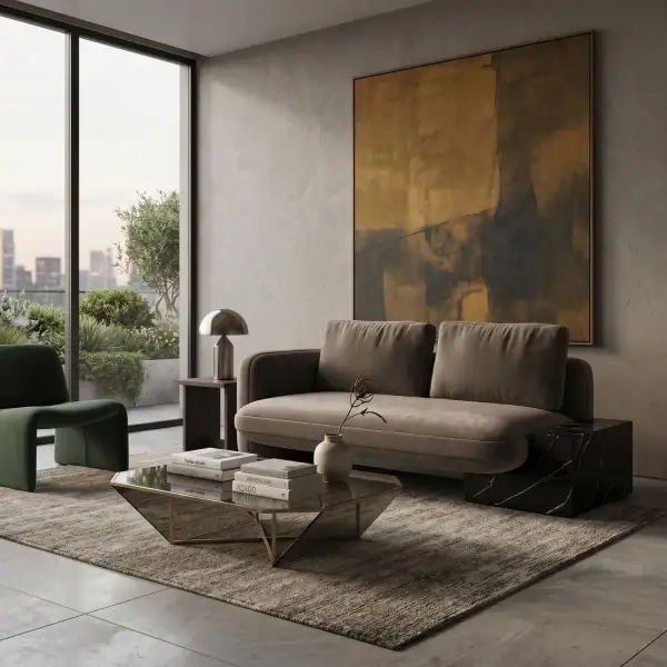 Relaxed Velvet Loveseat