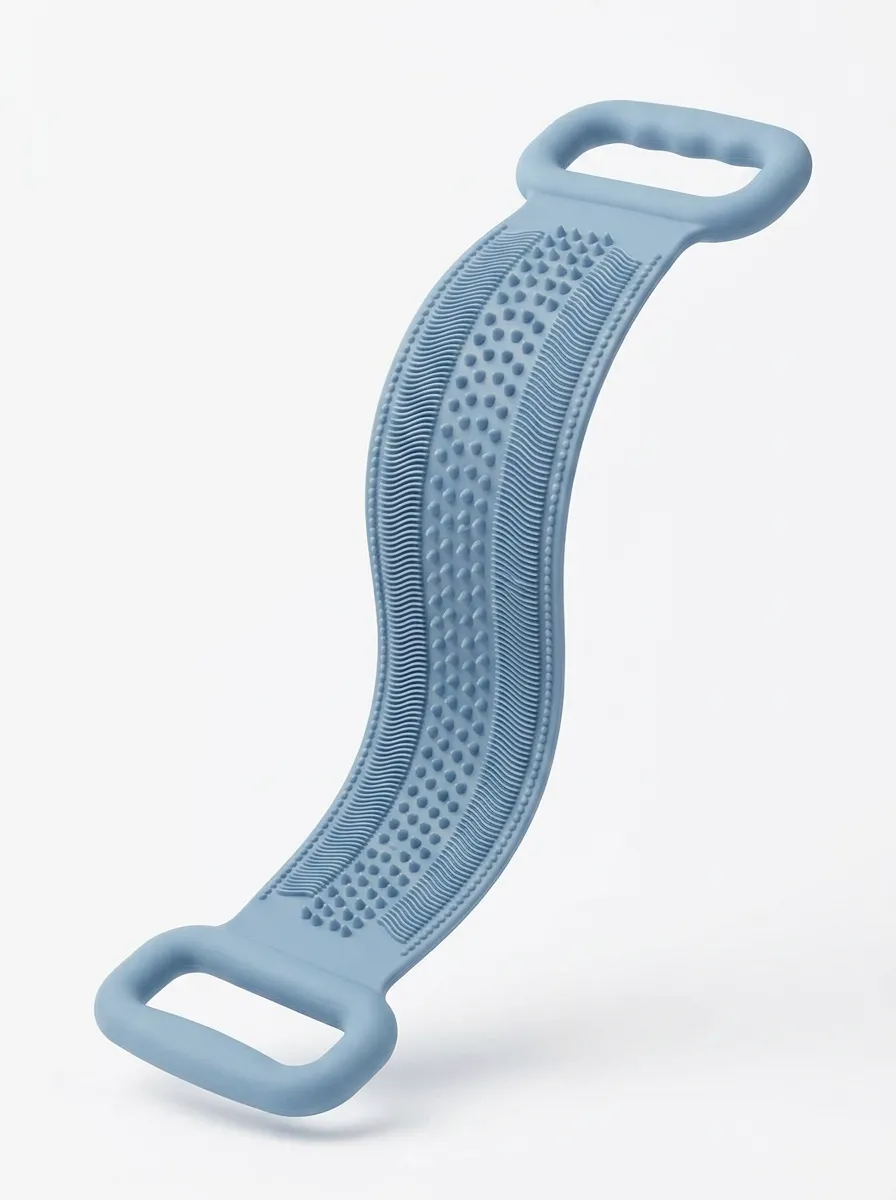 Silicone Bath Back Scrubber with Textured Surface