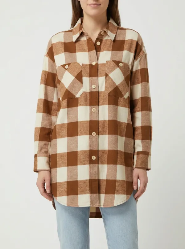 Structured Plaid Plaid Long-Sleeve Shirt