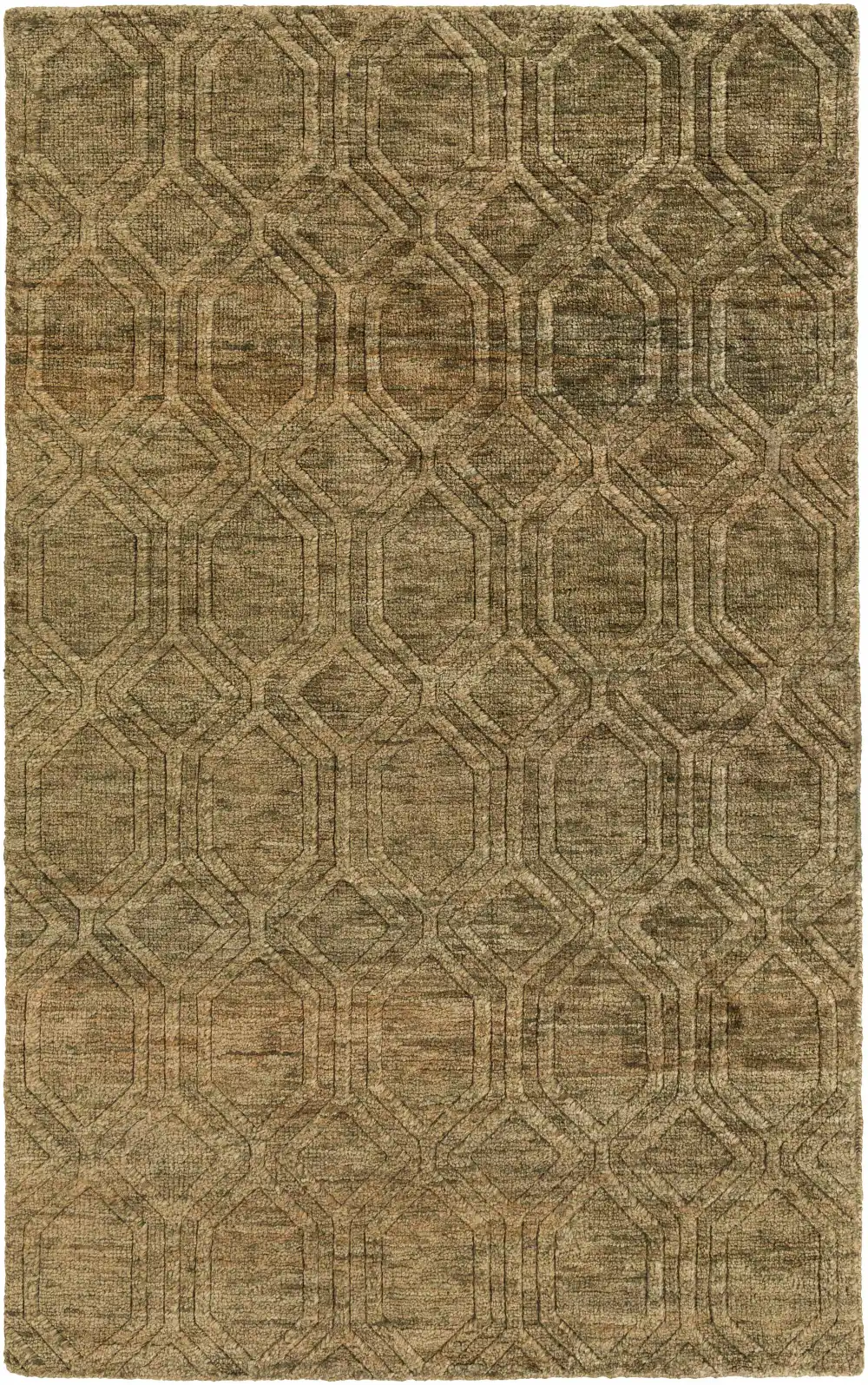Refined Traditional Hand Knotted Jute Area Rug