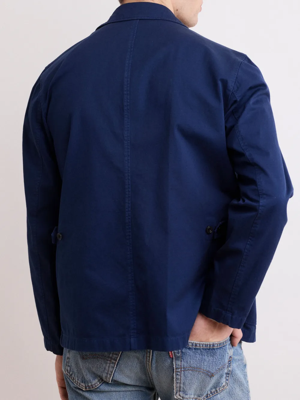 Men's Deep Blue Lapel Jacket