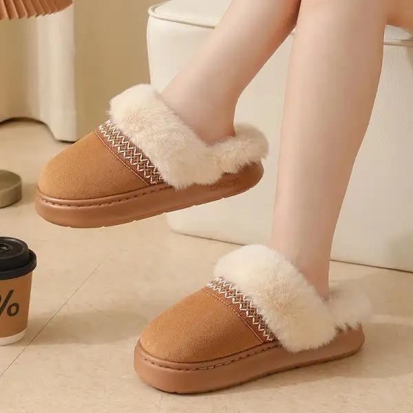 Soft Feel Platform Slip On Slippers