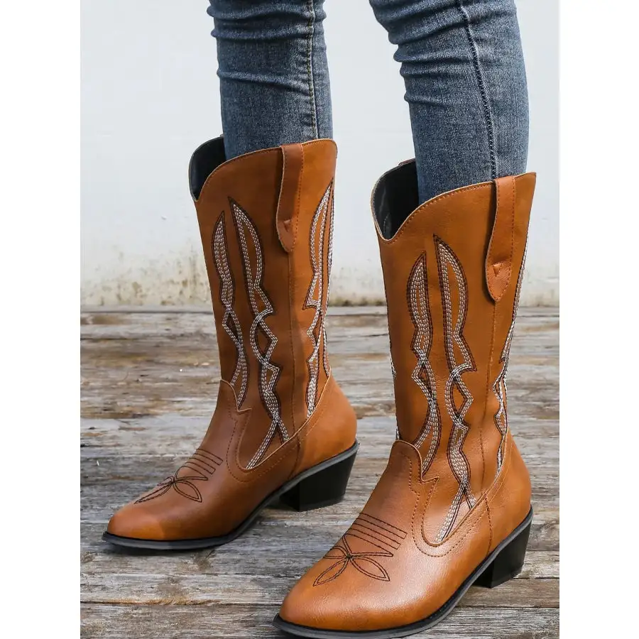 Western Embroidered Cowgirl Boots