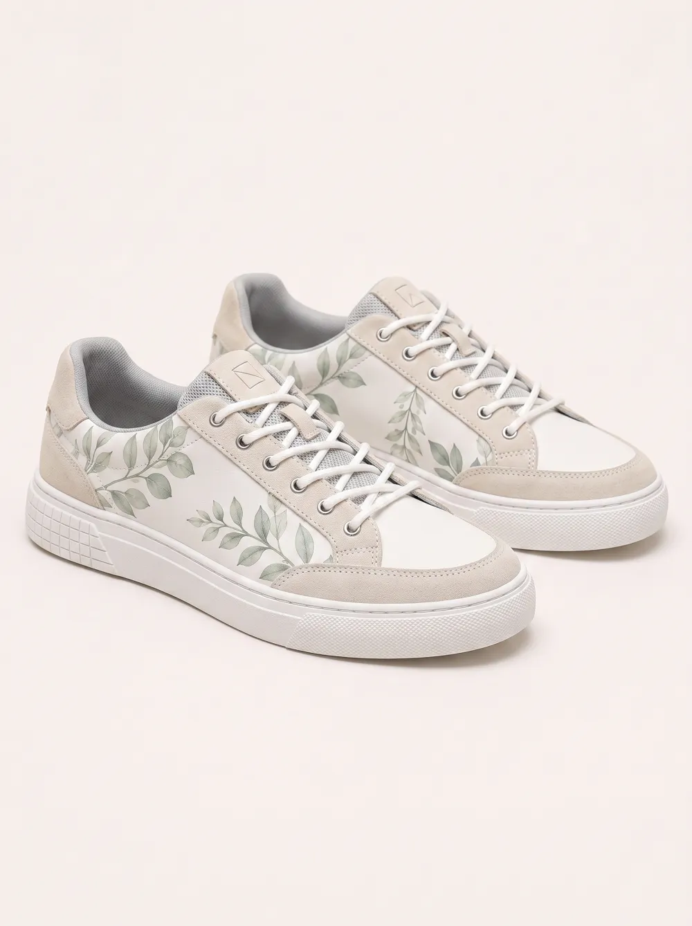 Botanical Print Casual Skate Sneakers