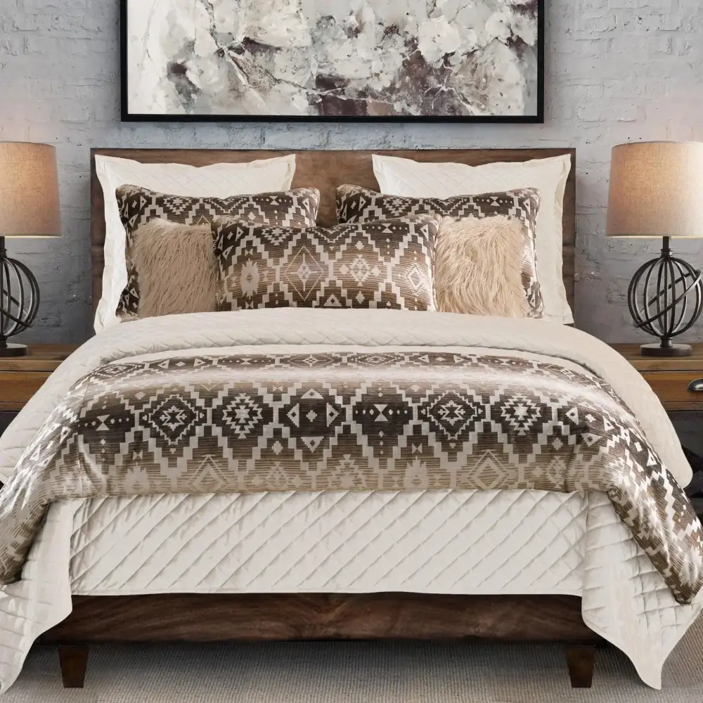 Jacquard Geometric Duvet Cover Set