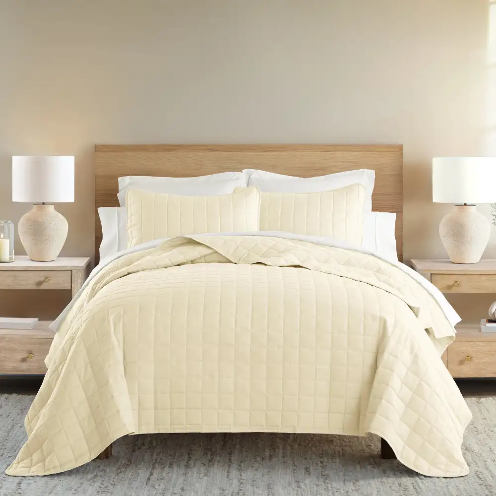 Square Quilted Coverlet Set