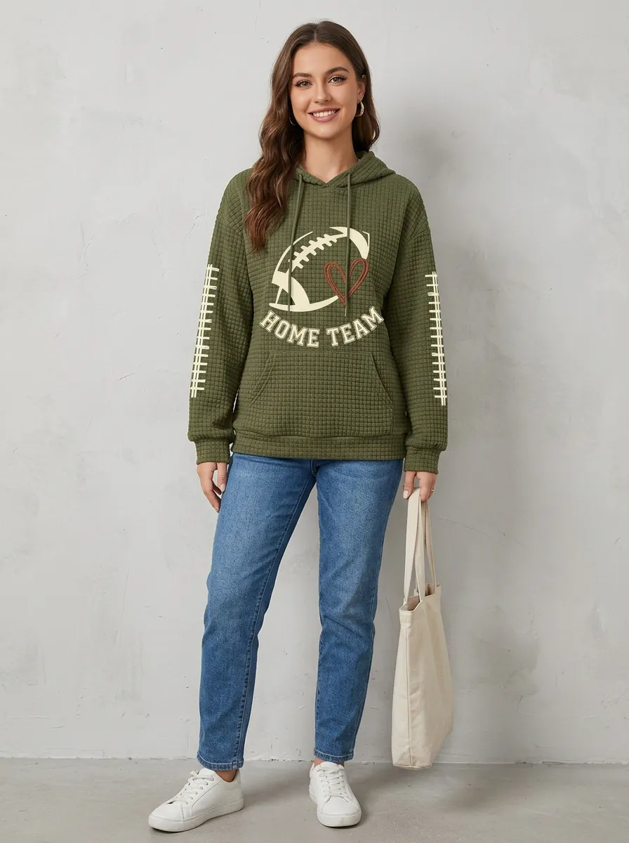Women's Gridiron Home Heart Graphic Graphic Hoodie