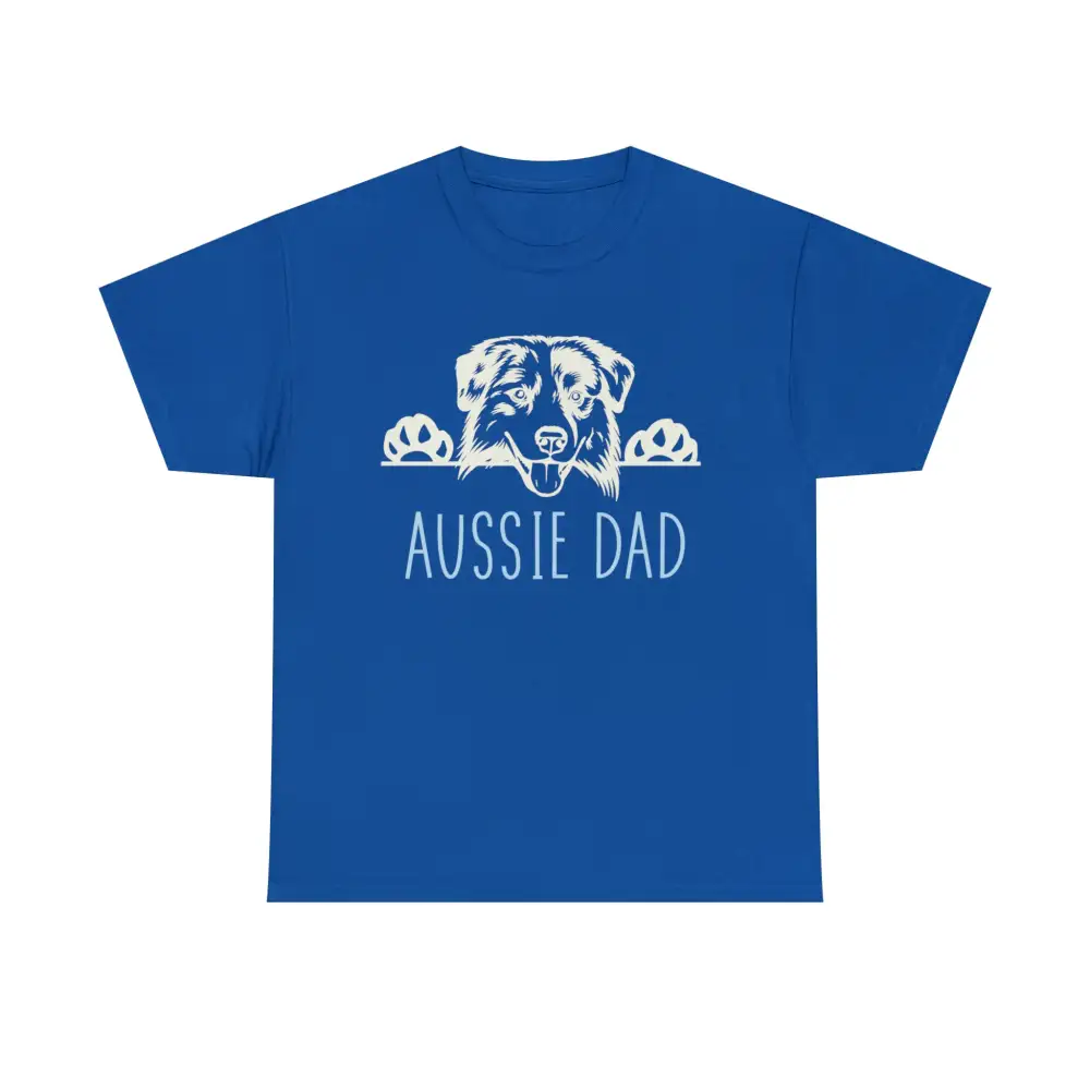 Aussie Dad with Australian Shepherd Dog