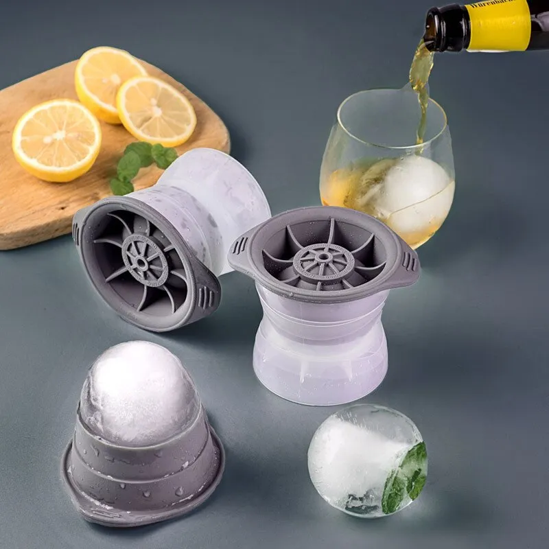 2pcs Bar Whiskey Round Ice Cube Maker Silicone Large Ball