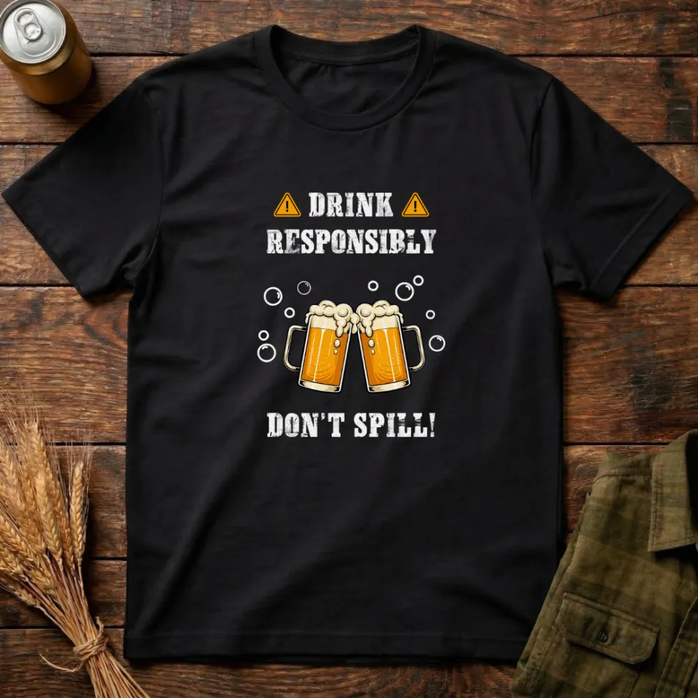 Drink Responsibly Graphic Cotton T-Shirt