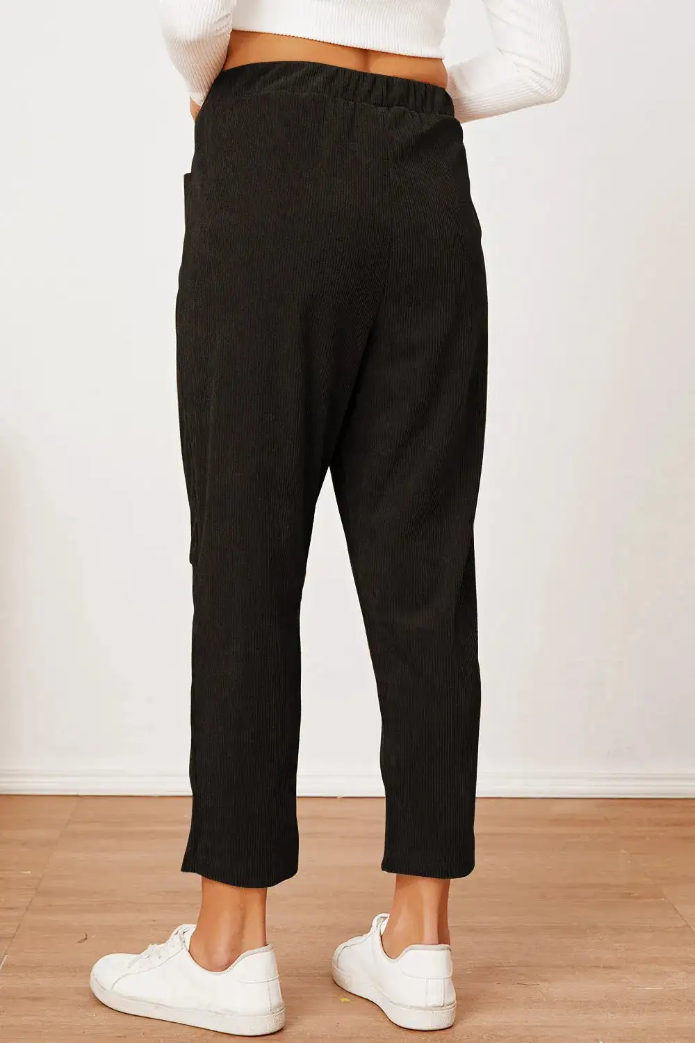 Everyday High Waist Pocket Detail Pants