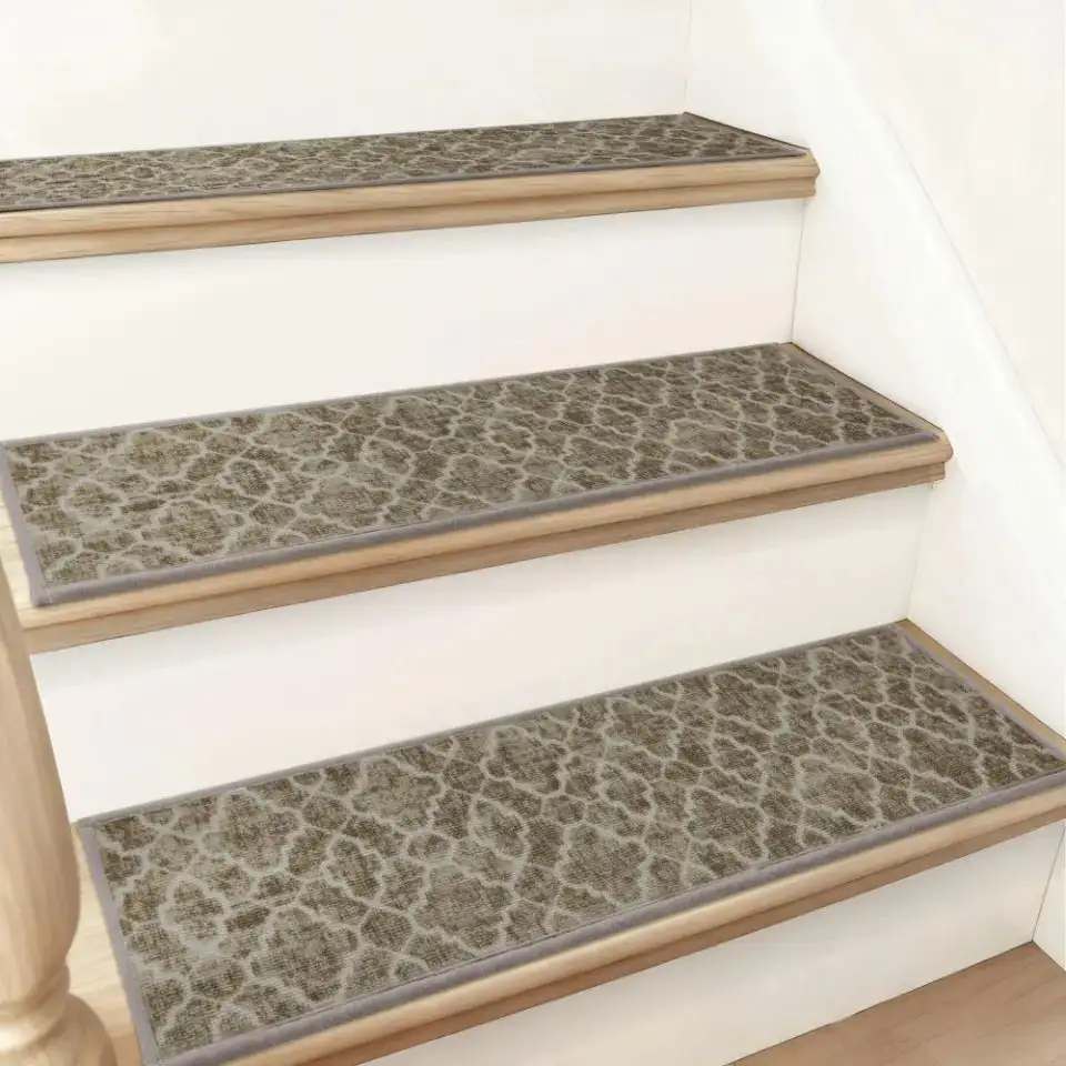 Geometric Floral Stair Tread Set
