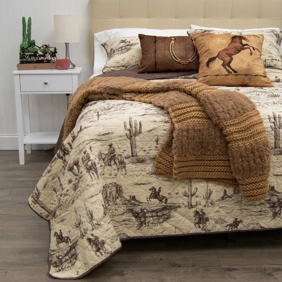 Artful Reversible Quilted Bedding Set