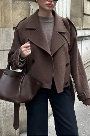 Notch Lapel Wool Classic Jacket