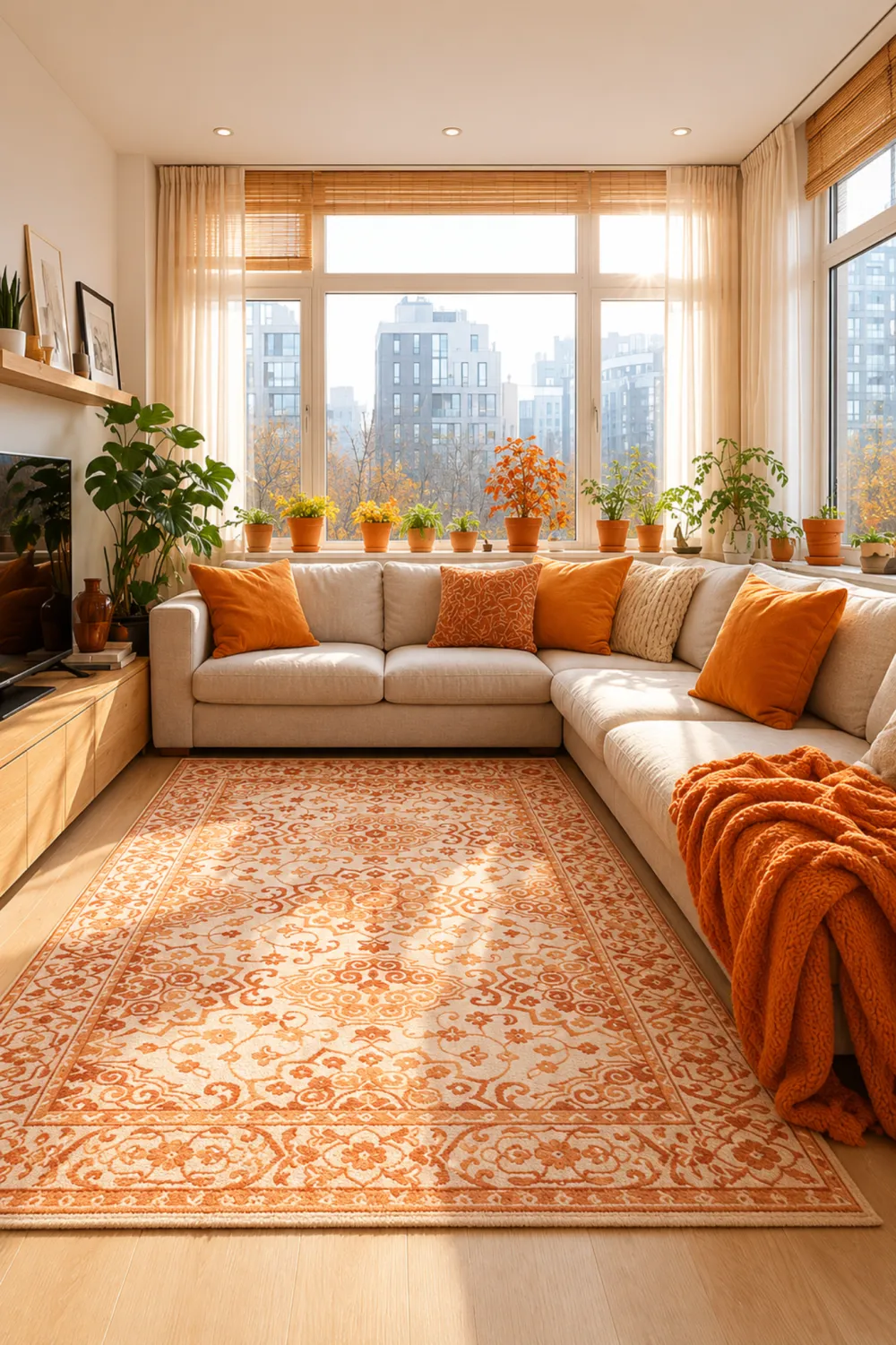 Crafted Bordered Traditional Wool Viscose Area Rug
