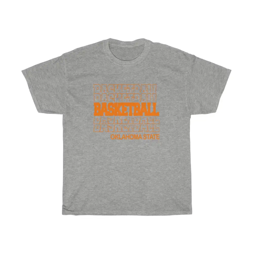 Basketball Oklahoma State in Modern Stacked Lettering