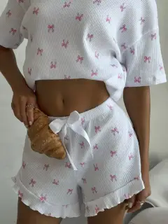 Refined Refined Ribbed Top and Shorts Lounge Set