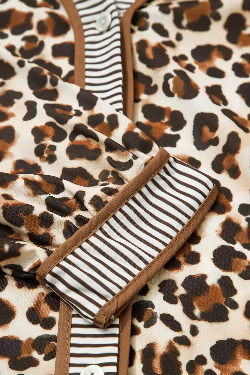 Finish Striped Animal Print Mini Dress