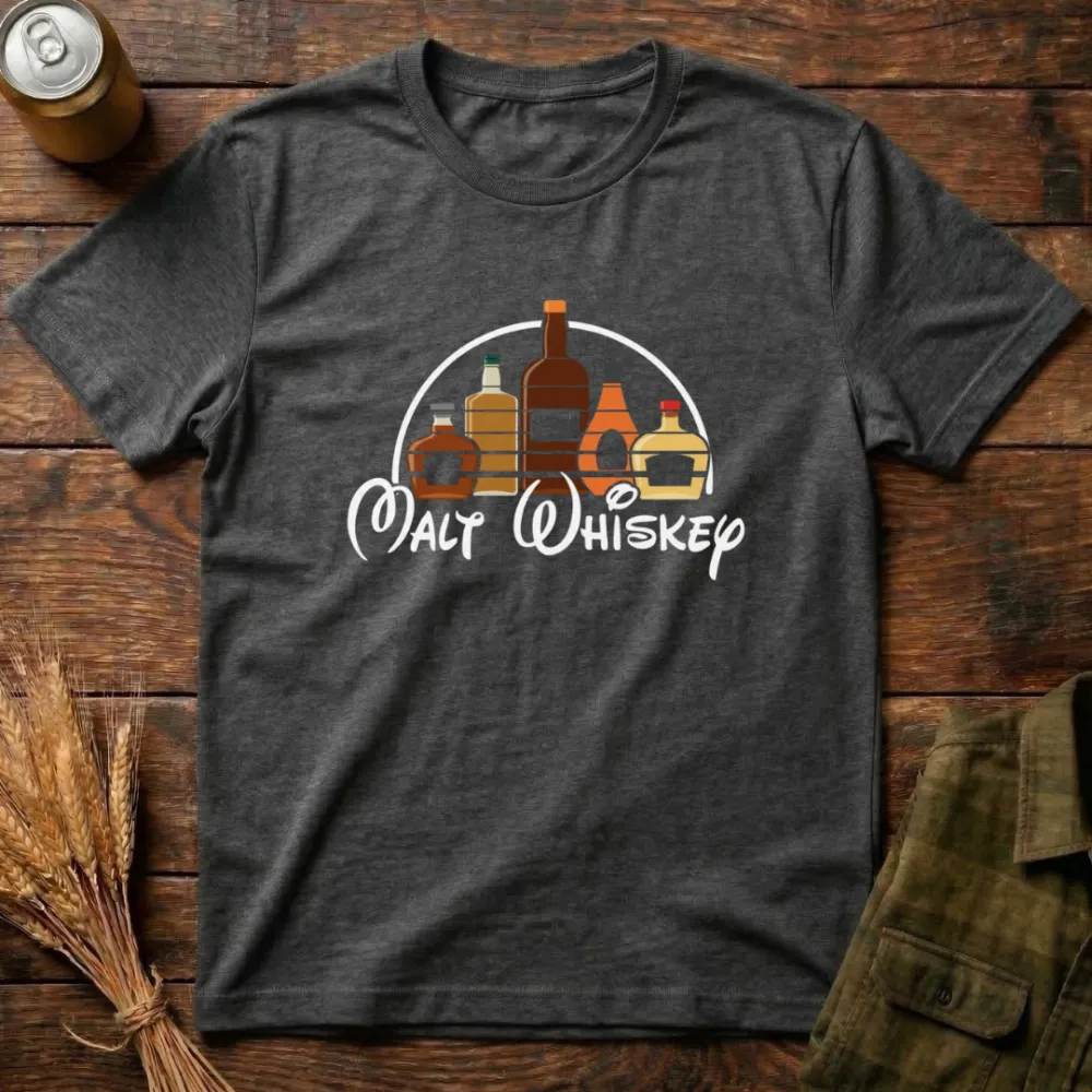 Malt Whiskey Graphic Cotton T-Shirt