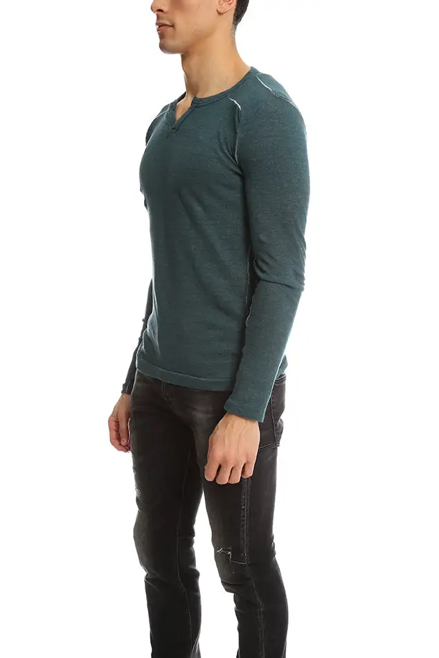 V-Neck Cotton Knit T-Shirt