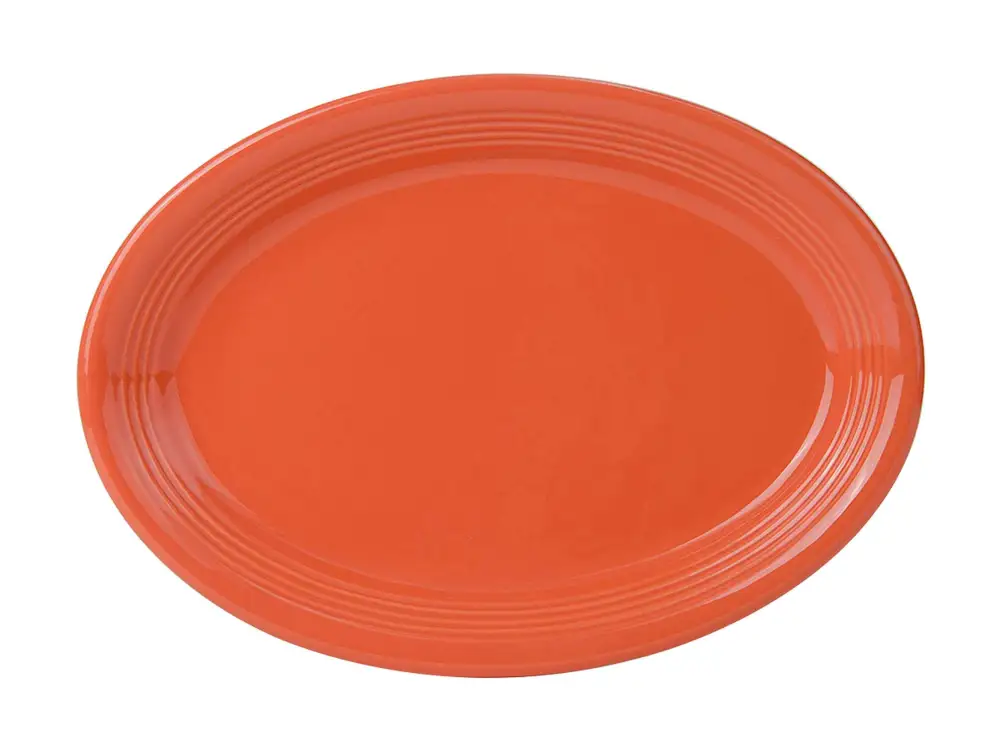 Concentric Pattern Oval Service Platter