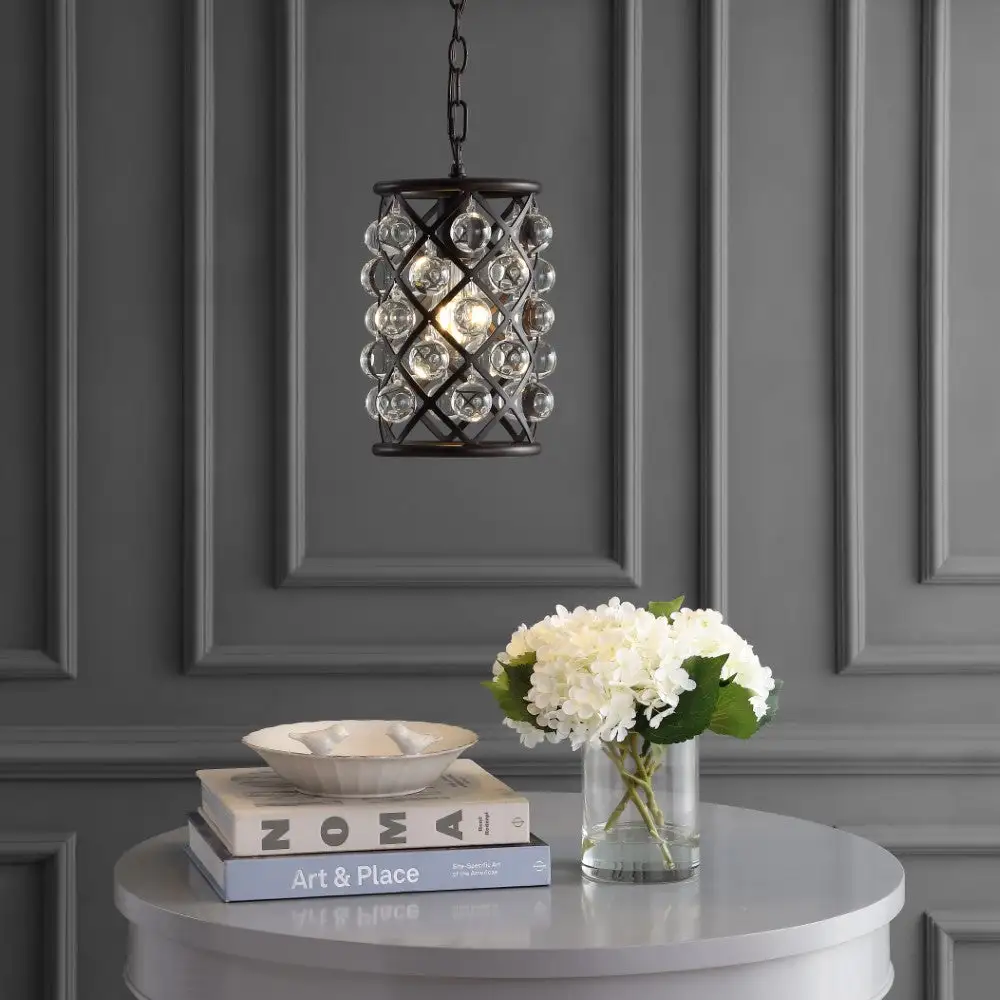 Metal/crystal LED Pendant