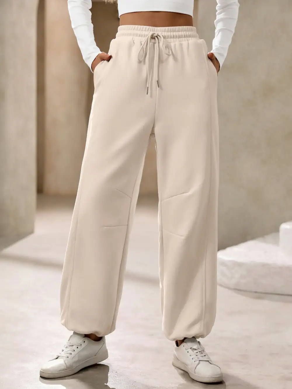 Drawstring Pocket Jogger Pants