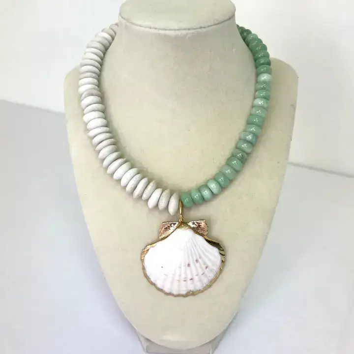 Shell Coastal Statement Necklace