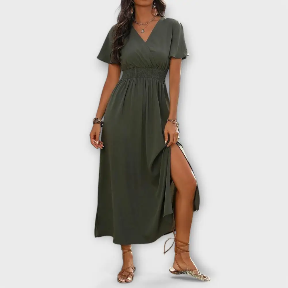 V-Neck Boho Casual Dress