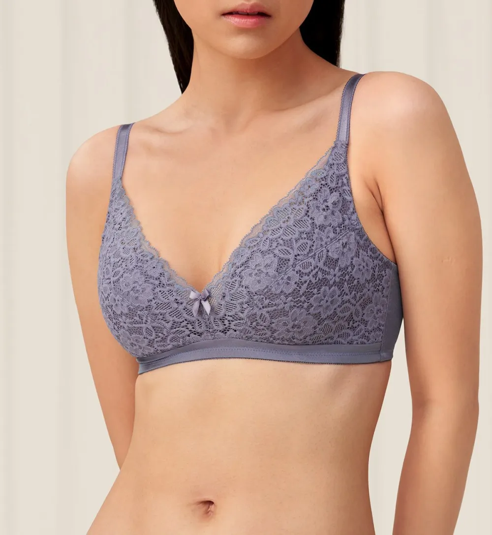 Women's Smooth-Line Non-Wired Padded Lace Breathable Bra