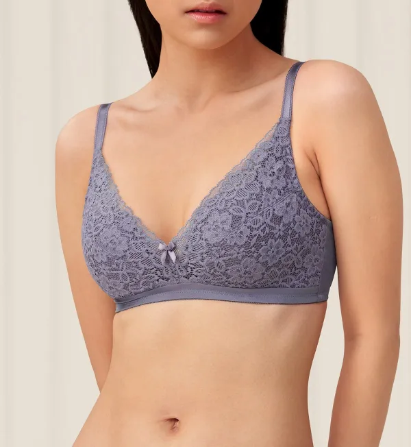 Women's Smooth-Line Non-Wired Padded Lace Breathable Bra