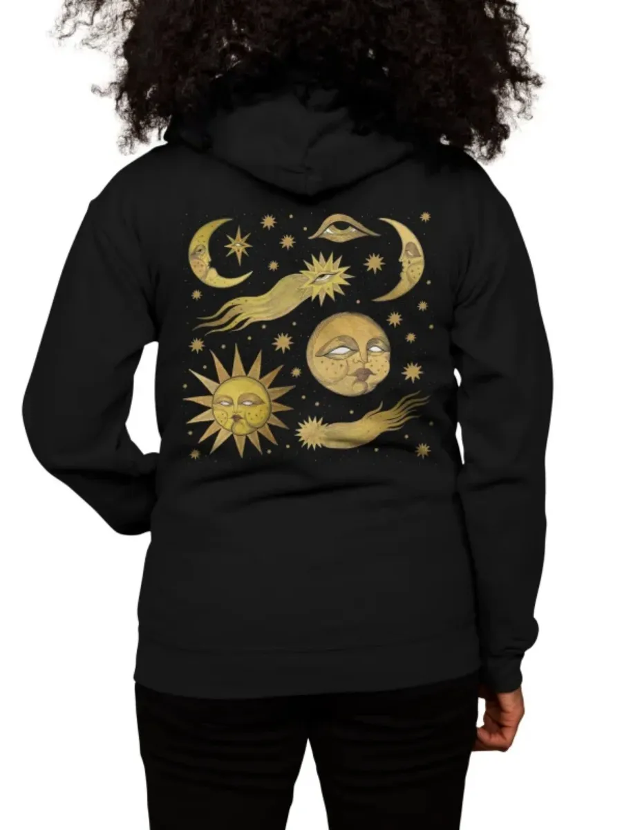 Boho Sun Moon Star Hoodie