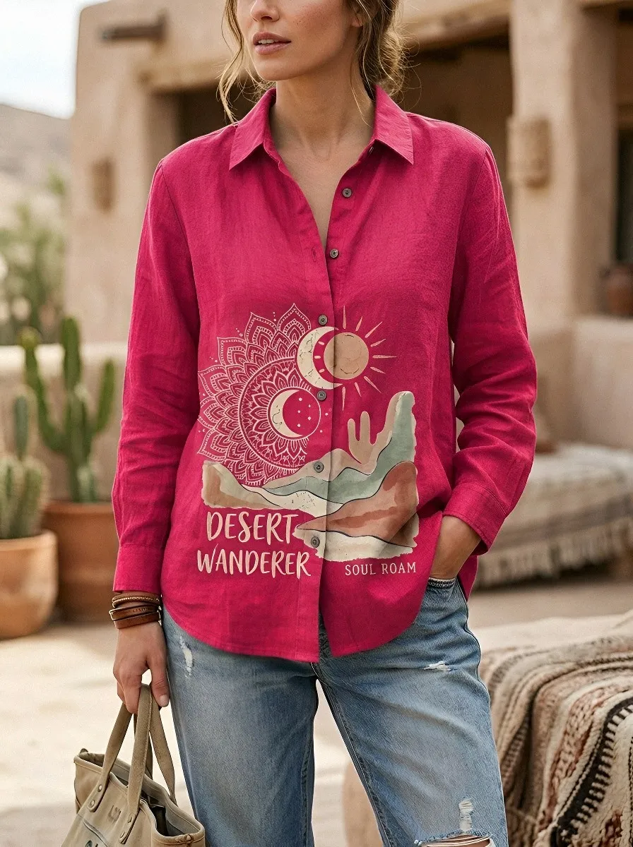 Desert Wanderer Mandala Casual Shirt Classic