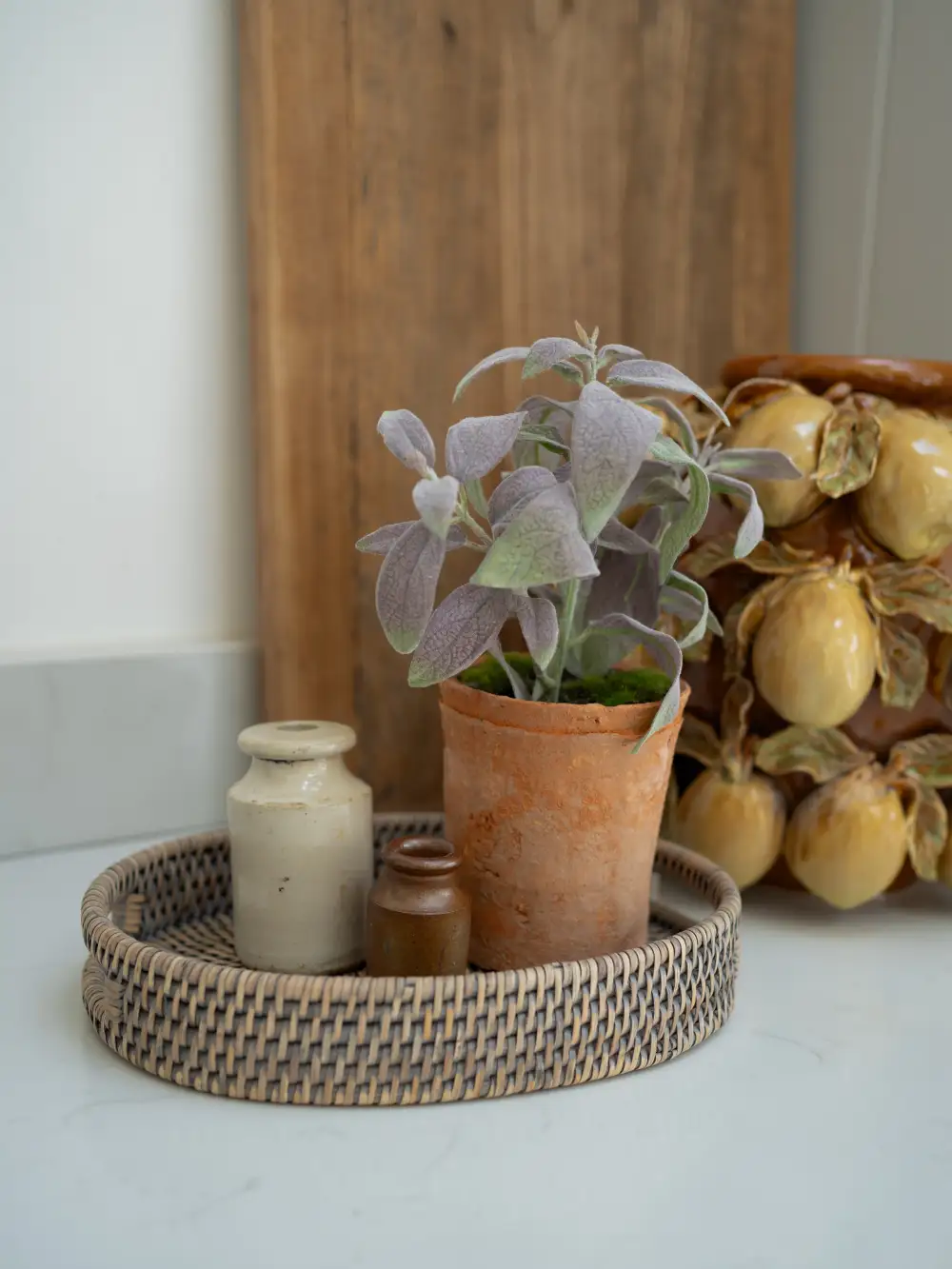 Rattan Small Oval Tray