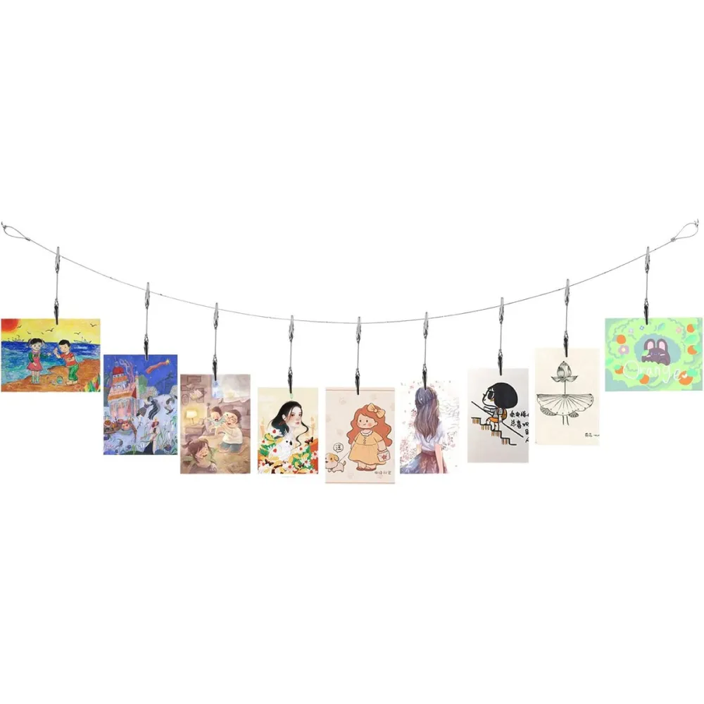 Photo Hanging String with Clips