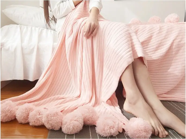 Pan Round Cotton Decorative Throw Blanket
