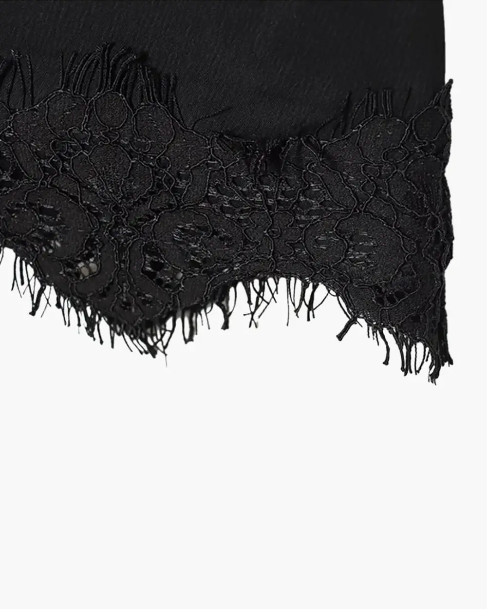 Structured Leather Look Lace Knit Skirt