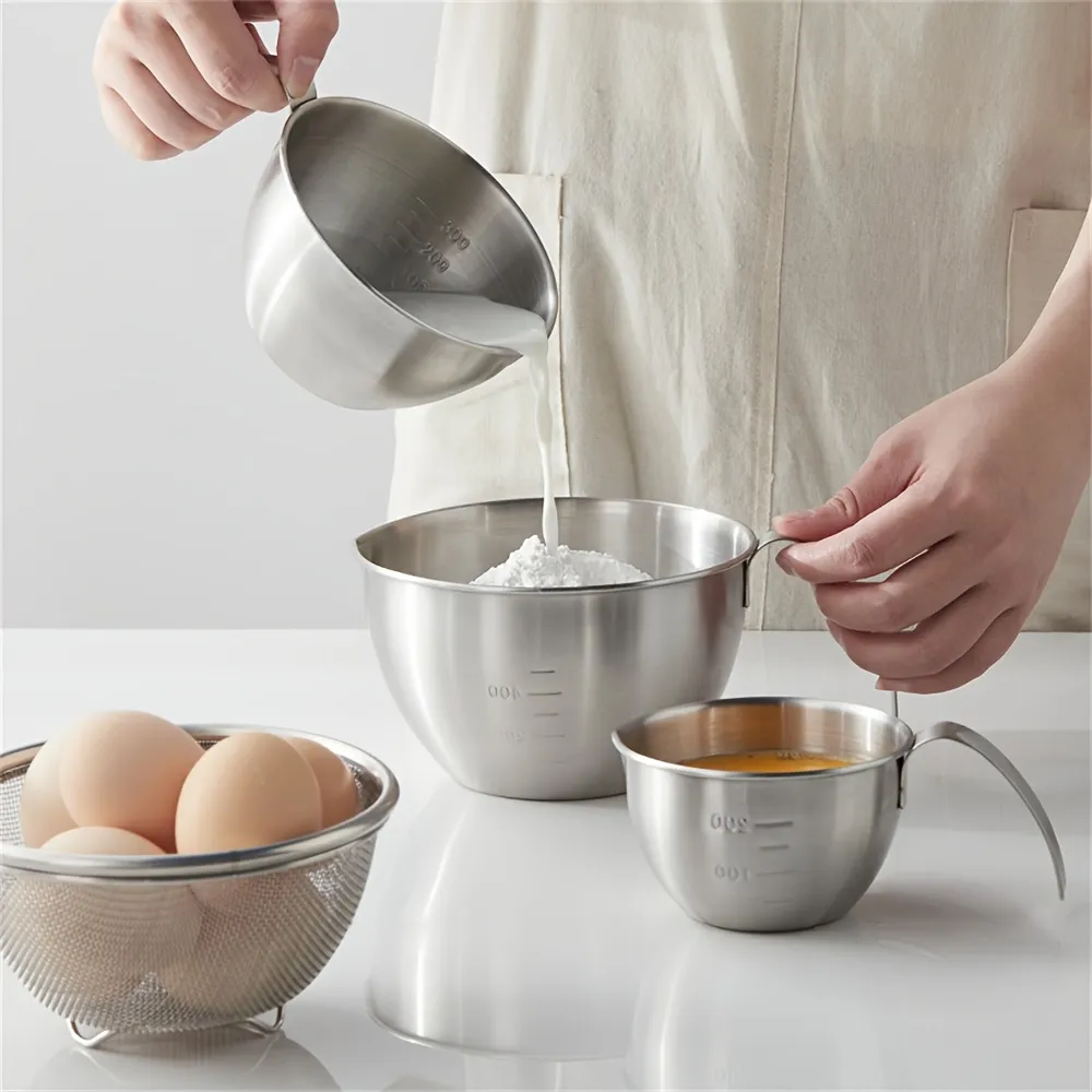 Measured Stainless Steel Mixing Bowl