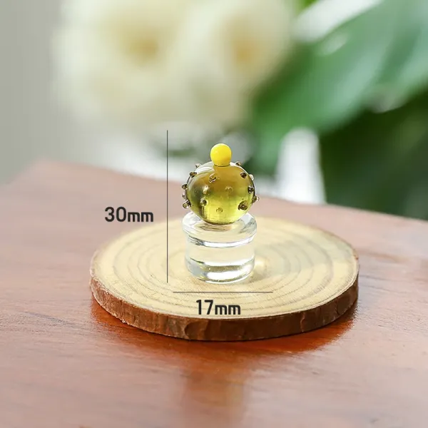 Mini Cactus Glass Decor